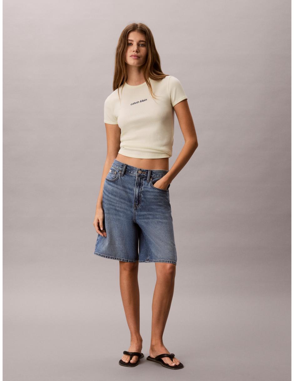 Playera manga corta cuello redondo para mujer 5