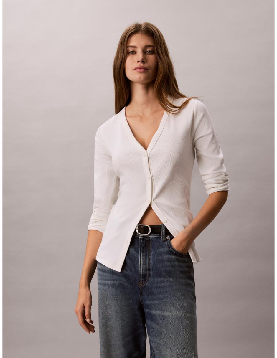 Suéter CK cuello V para mujer