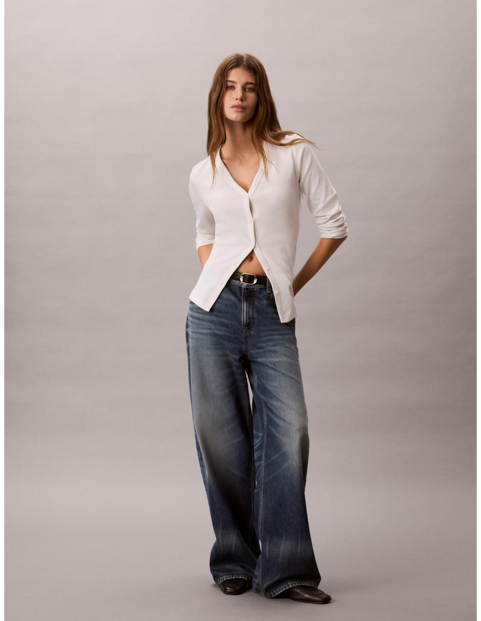 Suéter CK cuello V para mujer