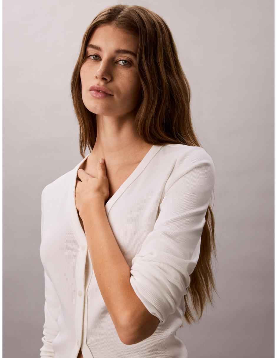 Suéter CK cuello V para mujer