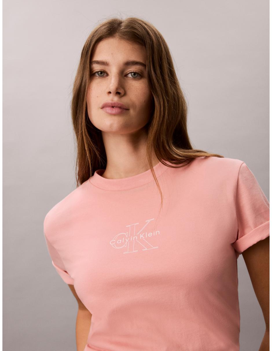 Playera manga corta cuello redondo para mujer 2