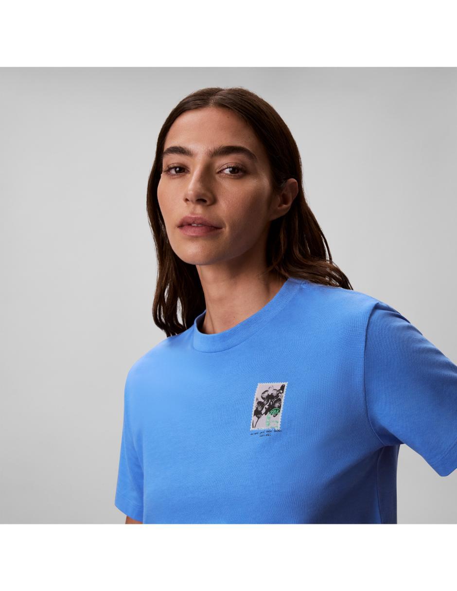 Playera manga corta cuello redondo para mujer 4