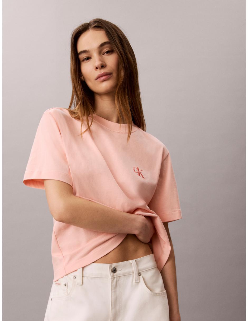 Playera manga corta cuello redondo para mujer Playera manga corta cuello redondo para mujer