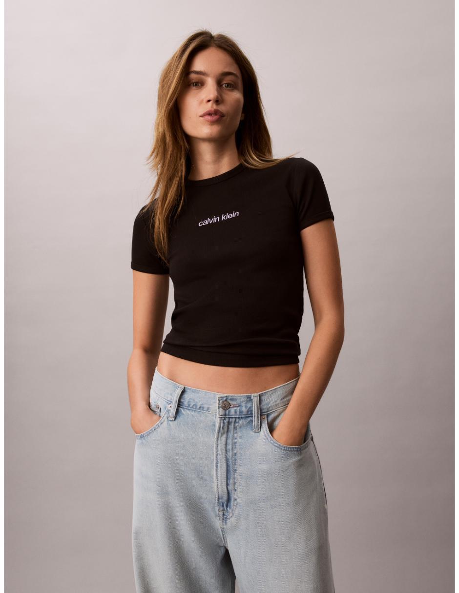 Playera manga corta cuello redondo para mujer Playera manga corta cuello redondo para mujer