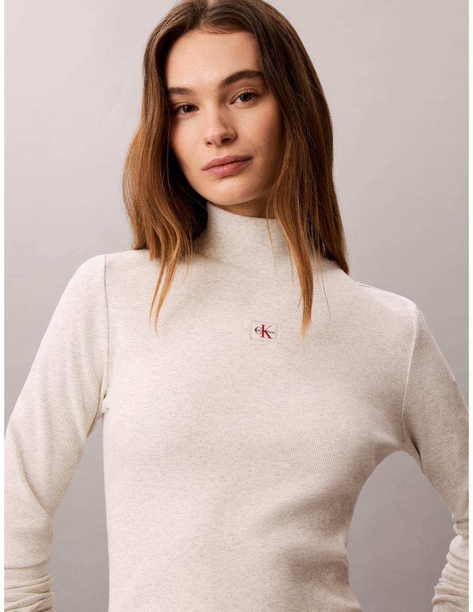 Playera manga larga cuello alto mujer 4