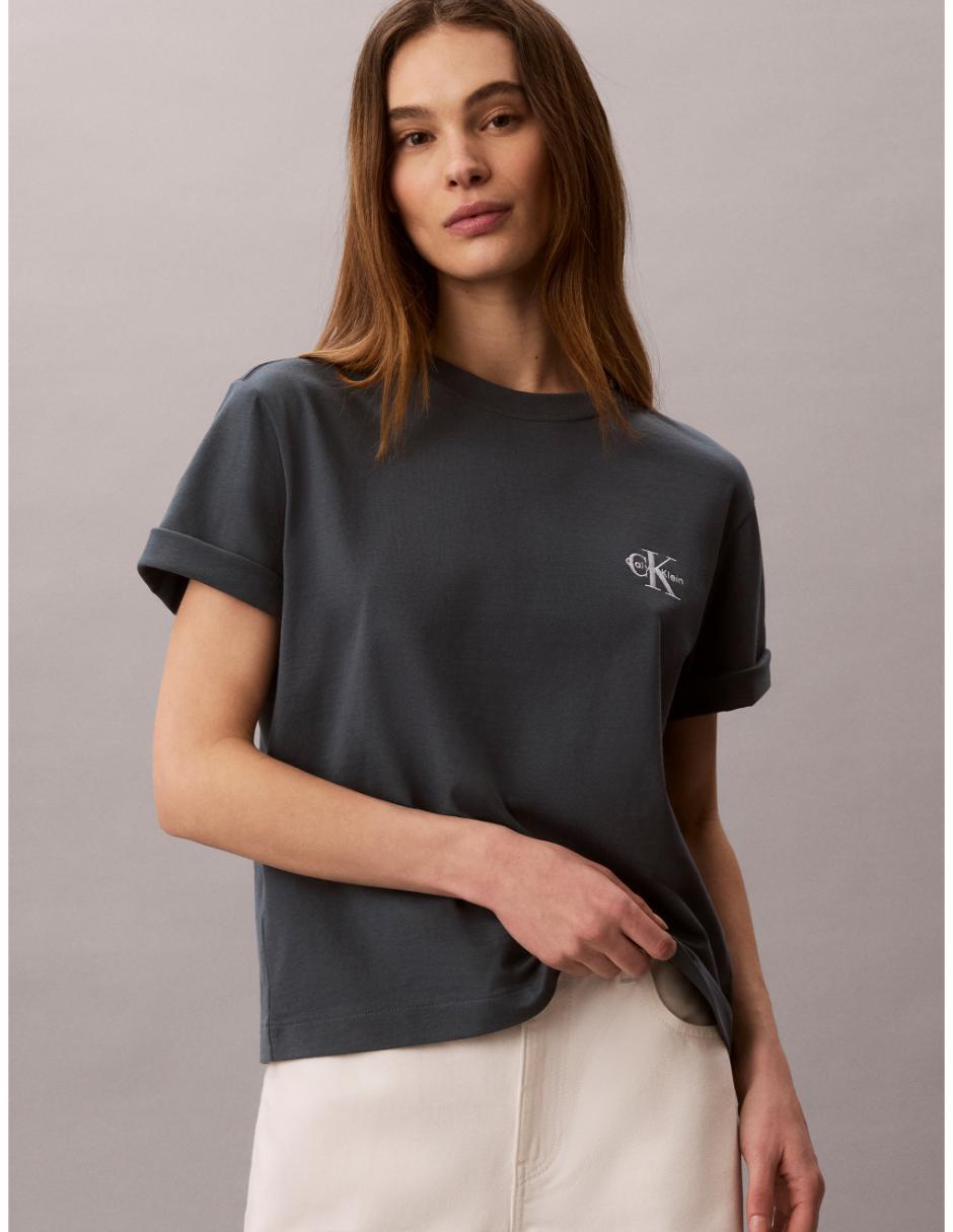 Playera manga corta cuello redondo para mujer 4