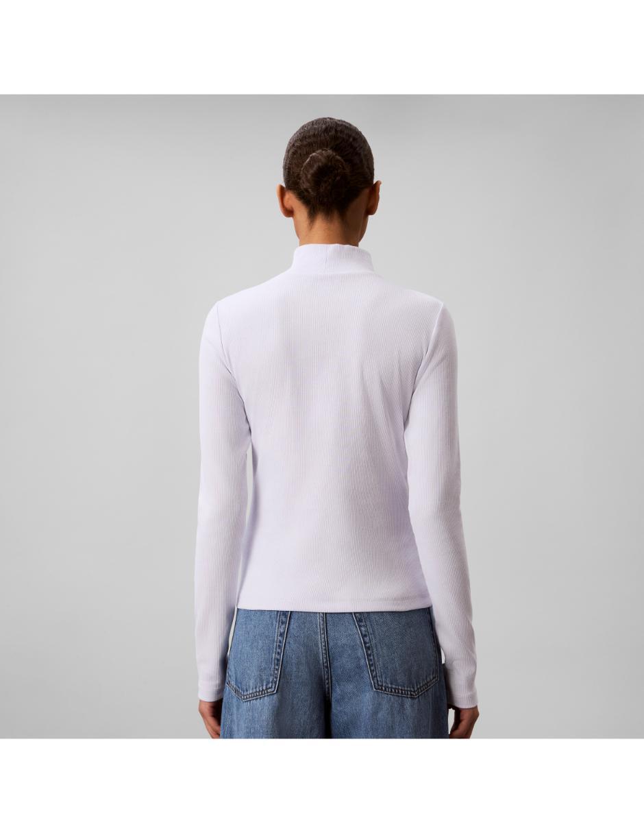 Playera manga larga cuello alto mujer 5