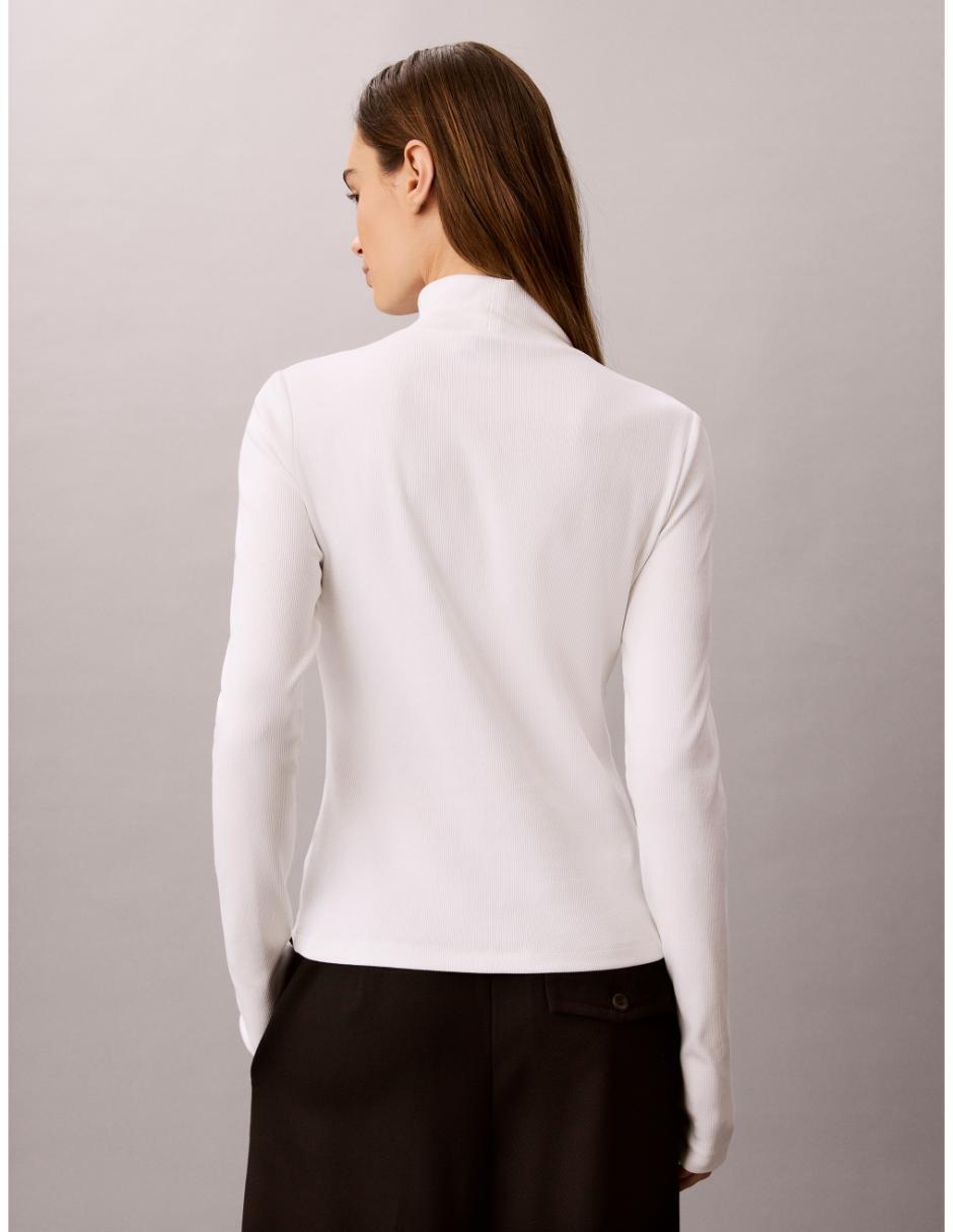 Playera manga larga cuello alto mujer 5