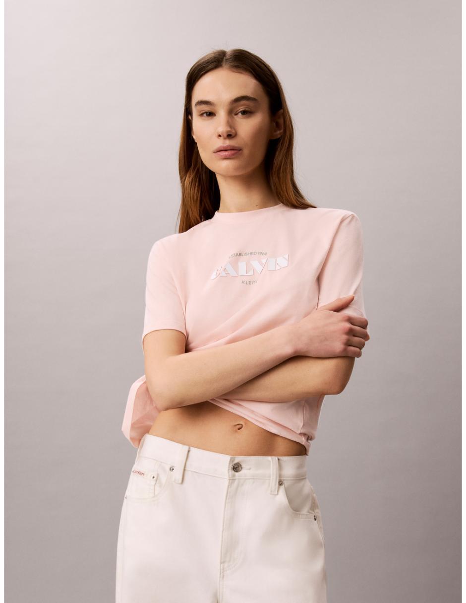 Playera manga corta cuello redondo para mujer 4