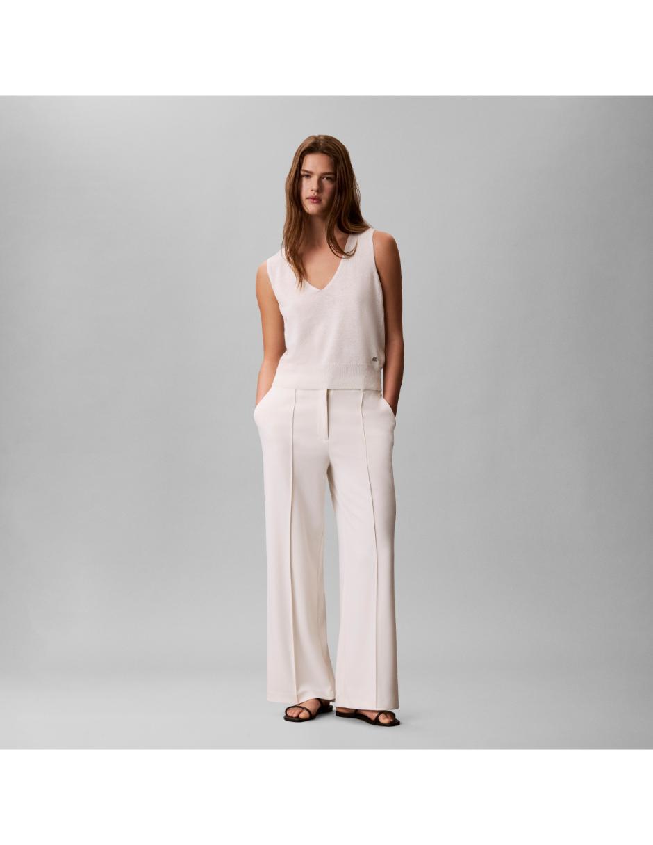 Pantalón regular wide leg para mujer