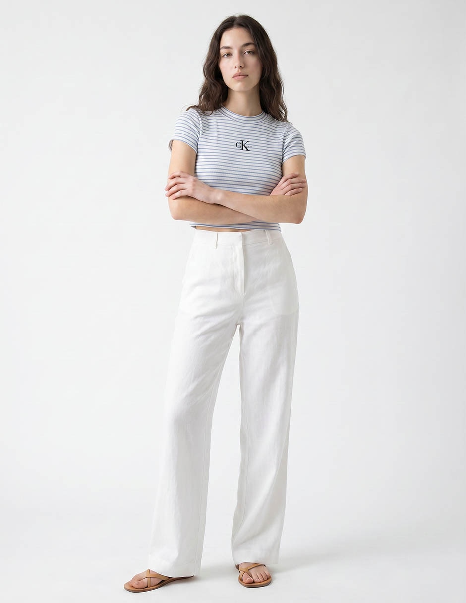 Playera manga corta cuello redondo para mujer 3