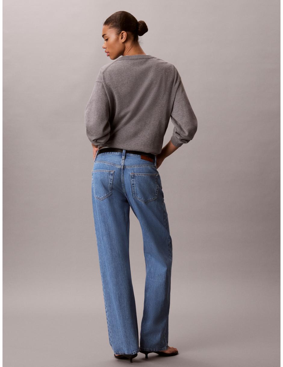 Jeans Jogger Regular Straight Calvin Klein 47G799G-Yrc Corte Cintura Alta Para Mujer 2