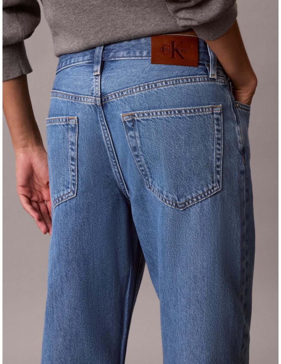 Jeans Jogger Regular Straight Calvin Klein 47G799G-Yrc Corte Cintura Alta Para Mujer 5