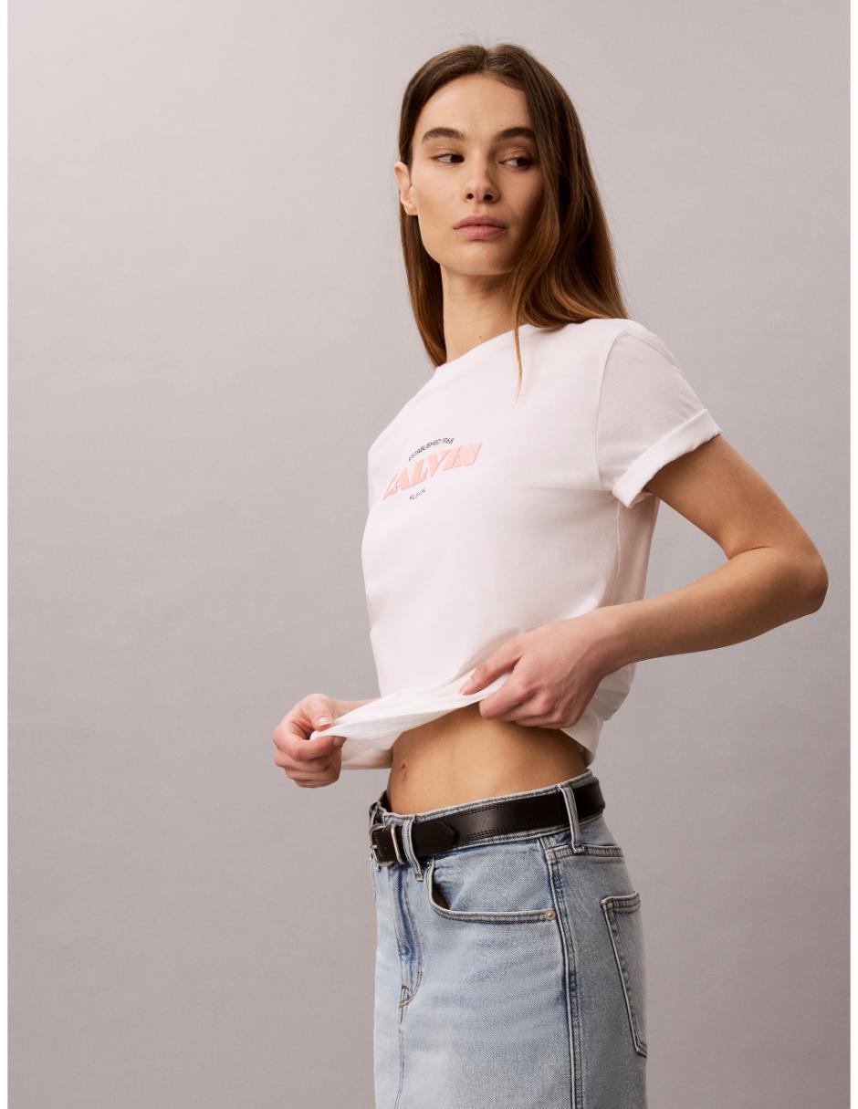 Playera manga corta cuello redondo para mujer 3