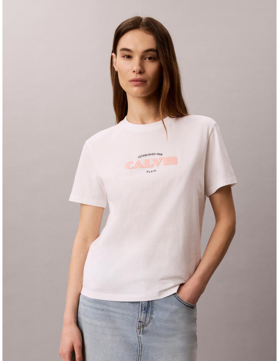 Playera manga corta cuello redondo para mujer