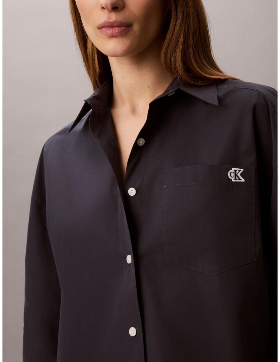 Blusa camisera calvin klein manga larga para mujer 3