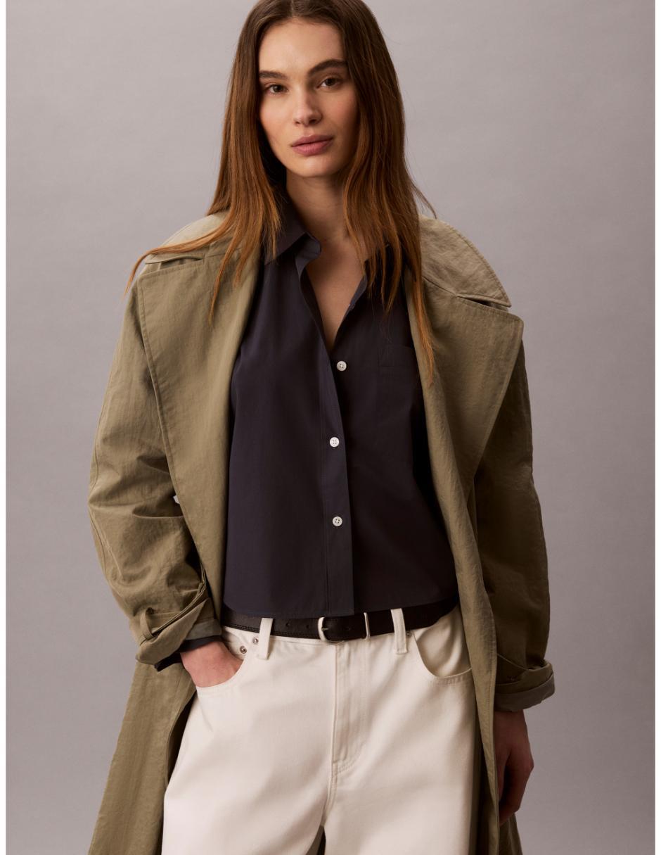 Blusa camisera calvin klein manga larga para mujer 4