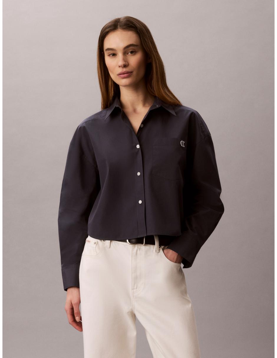 Blusa camisera calvin klein manga larga para mujer 5