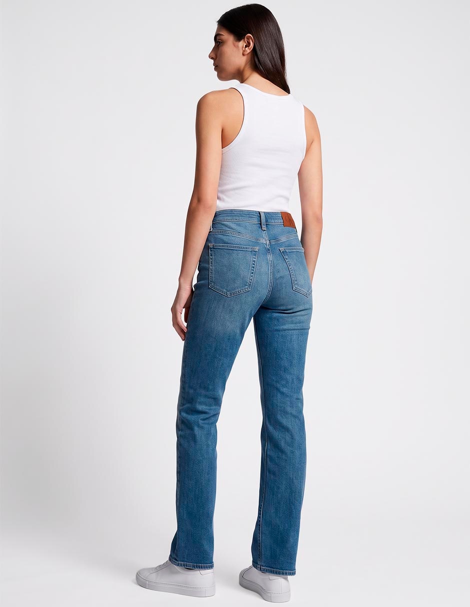Jeans skinny 47F666G-Q0P corte cintura alta para mujer 2