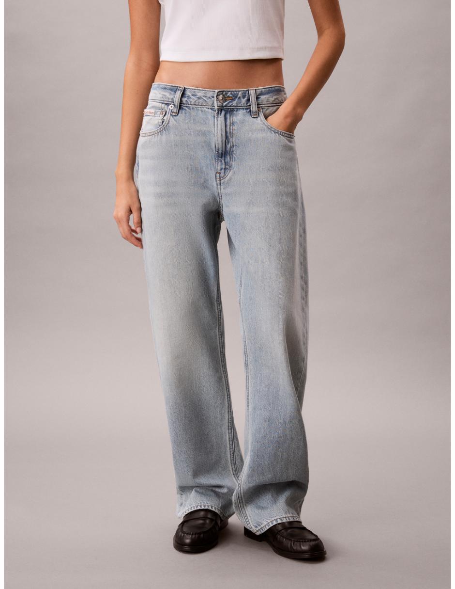 Jeans Jogger Regular Straight Calvin Klein 47G797G-1Xo Corte Cintura Alta Para Mujer 5