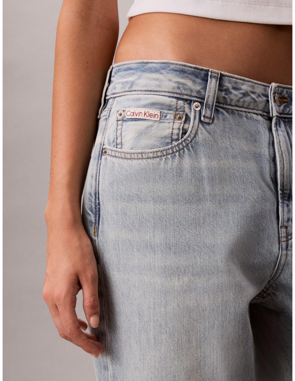 Jeans Jogger Regular Straight Calvin Klein 47G797G-1Xo Corte Cintura Alta Para Mujer 6