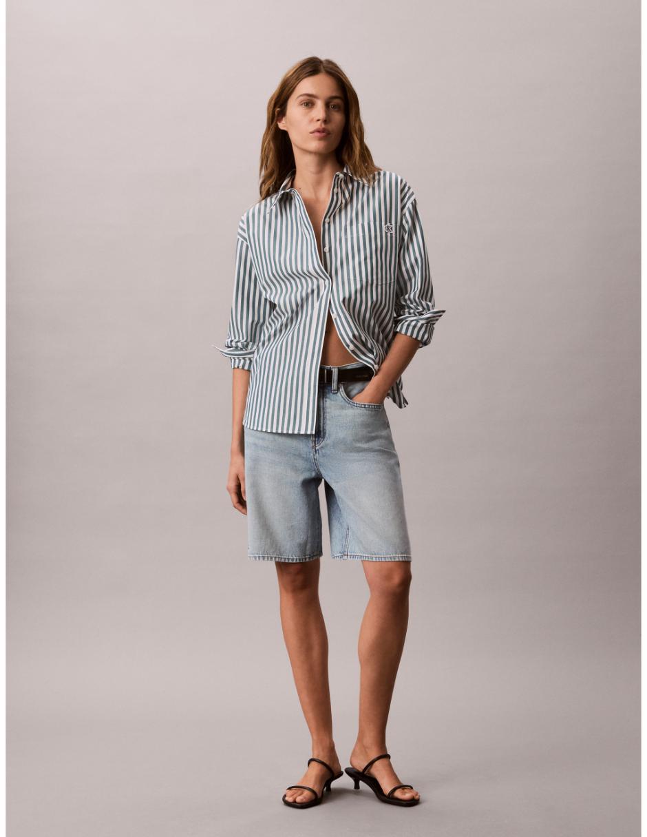 Blusa camisera manga Larga para mujer