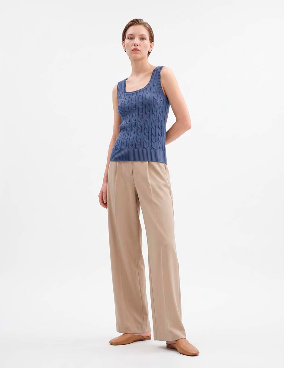 Top cuello regular tirante ancho