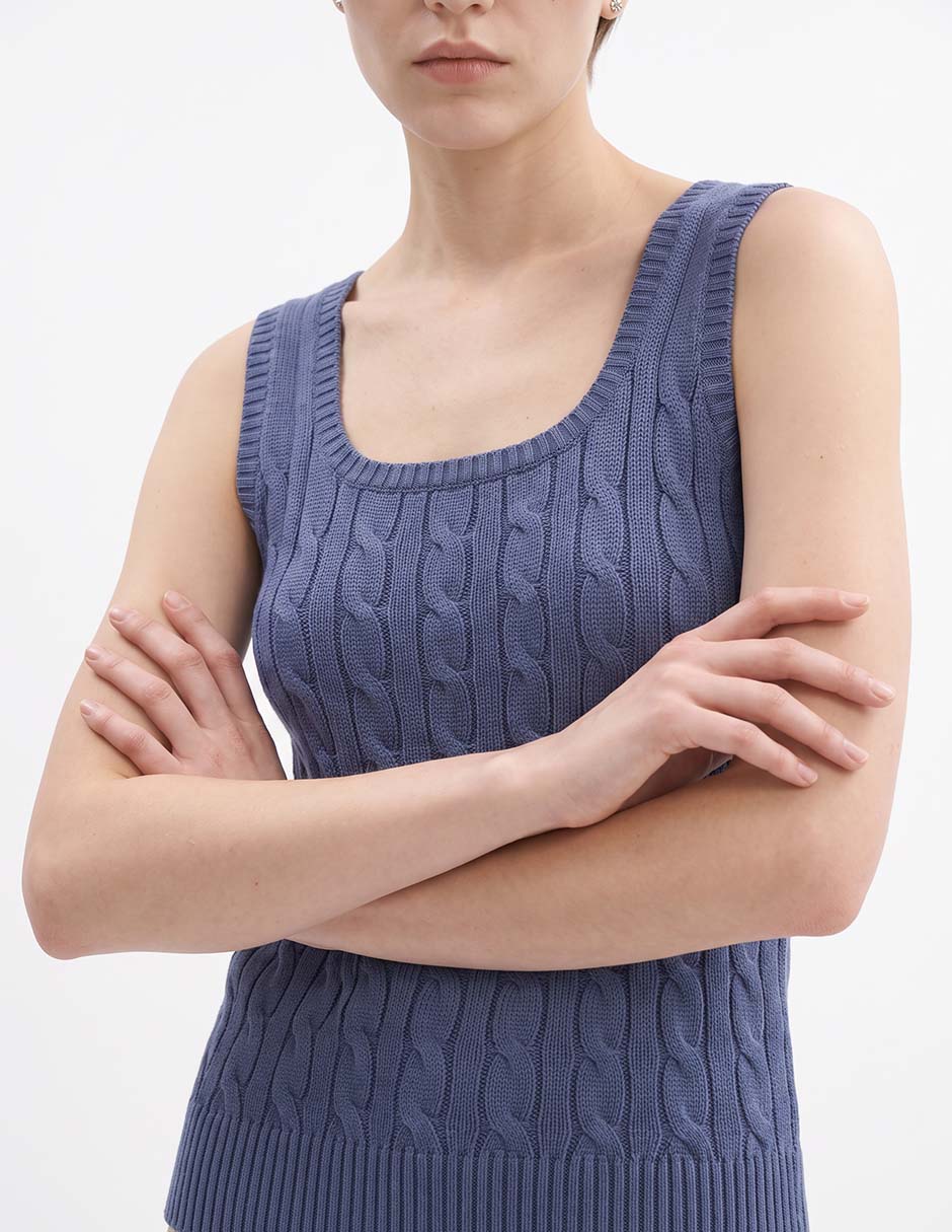 Top cuello regular tirante ancho 8