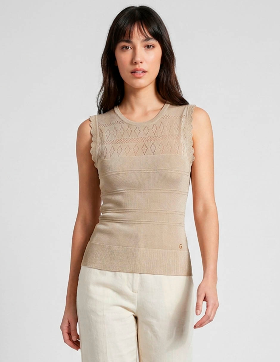 Top Guess cuello redondo
