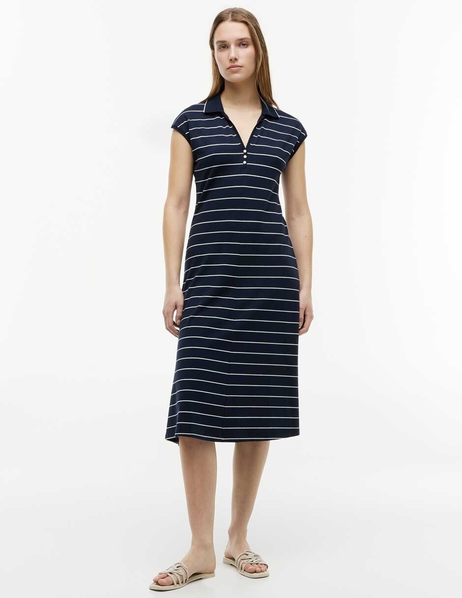 Vestido largo casual Lyocell Pique para mujer