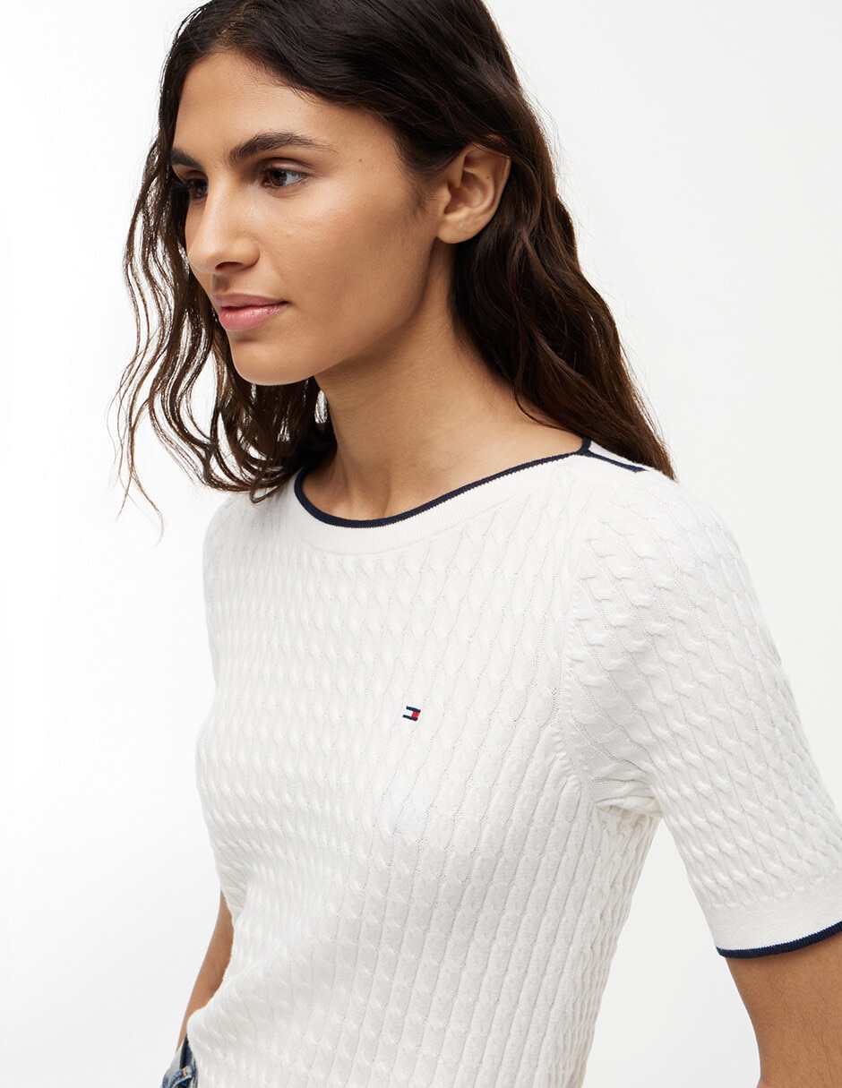 Suéter cuello redondo para mujer 4