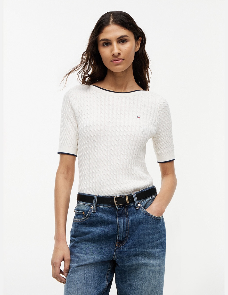 Suéter cuello redondo para mujer