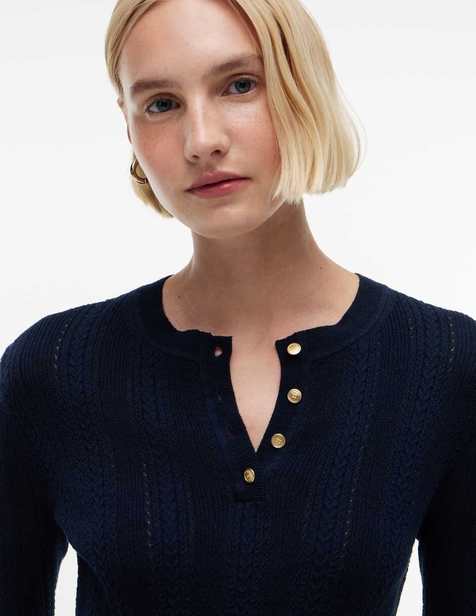 Suéter cuello redondo para mujer
