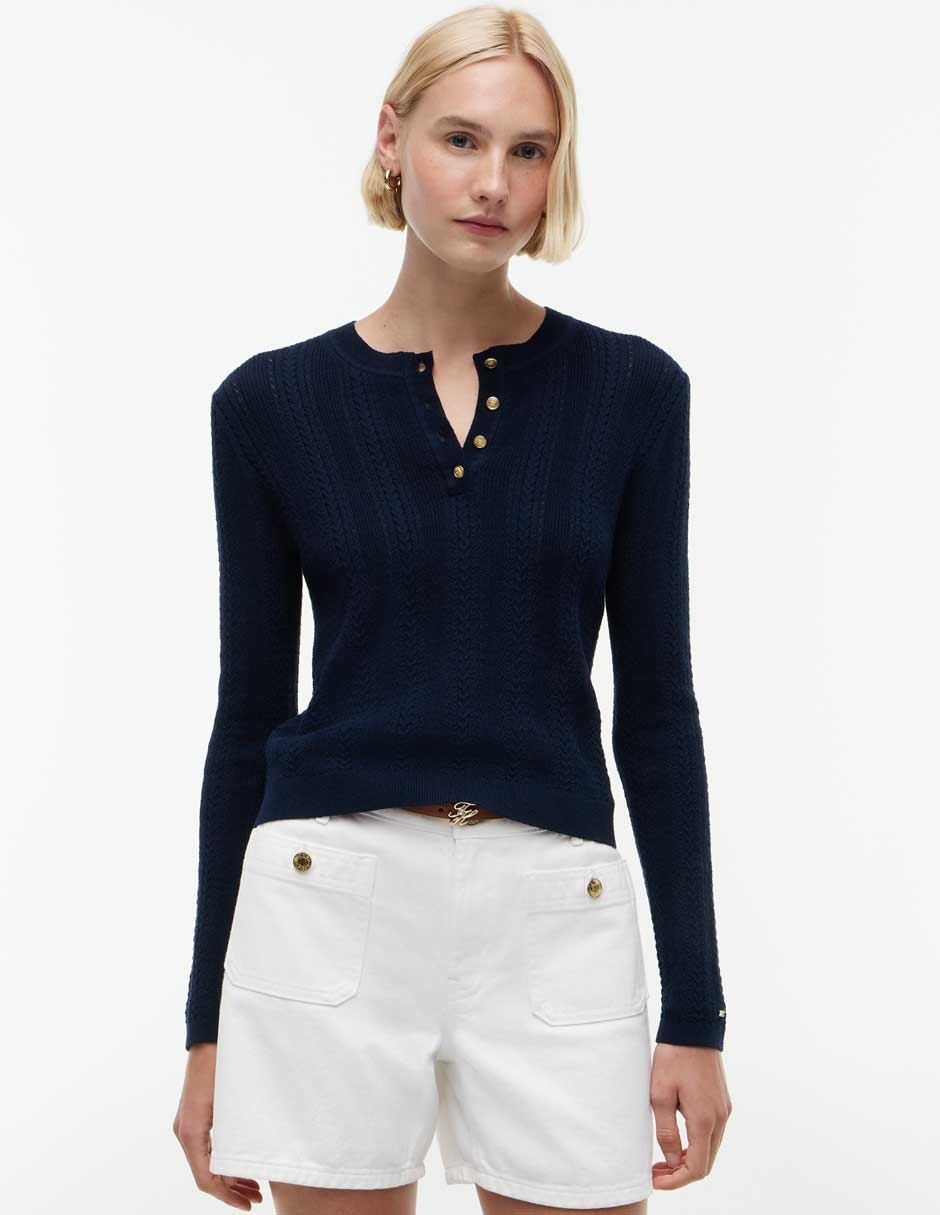 Suéter cuello redondo para mujer
