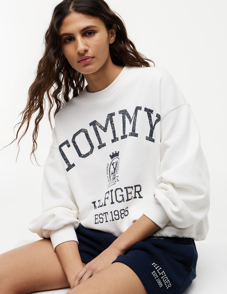 Sudadera Tommy Varsity Crest para mujer