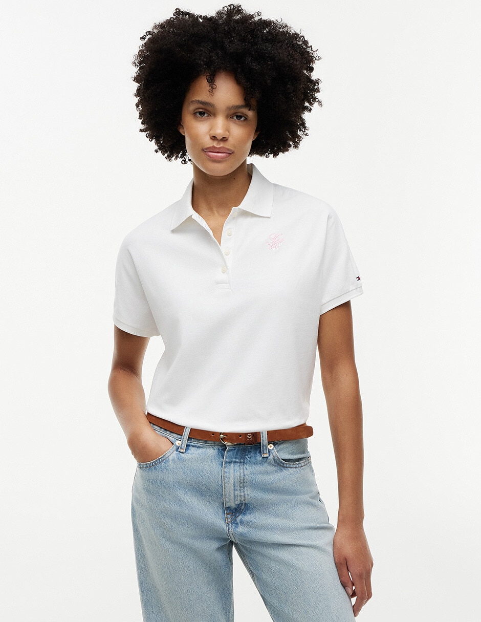 Playera tipo polo para mujer