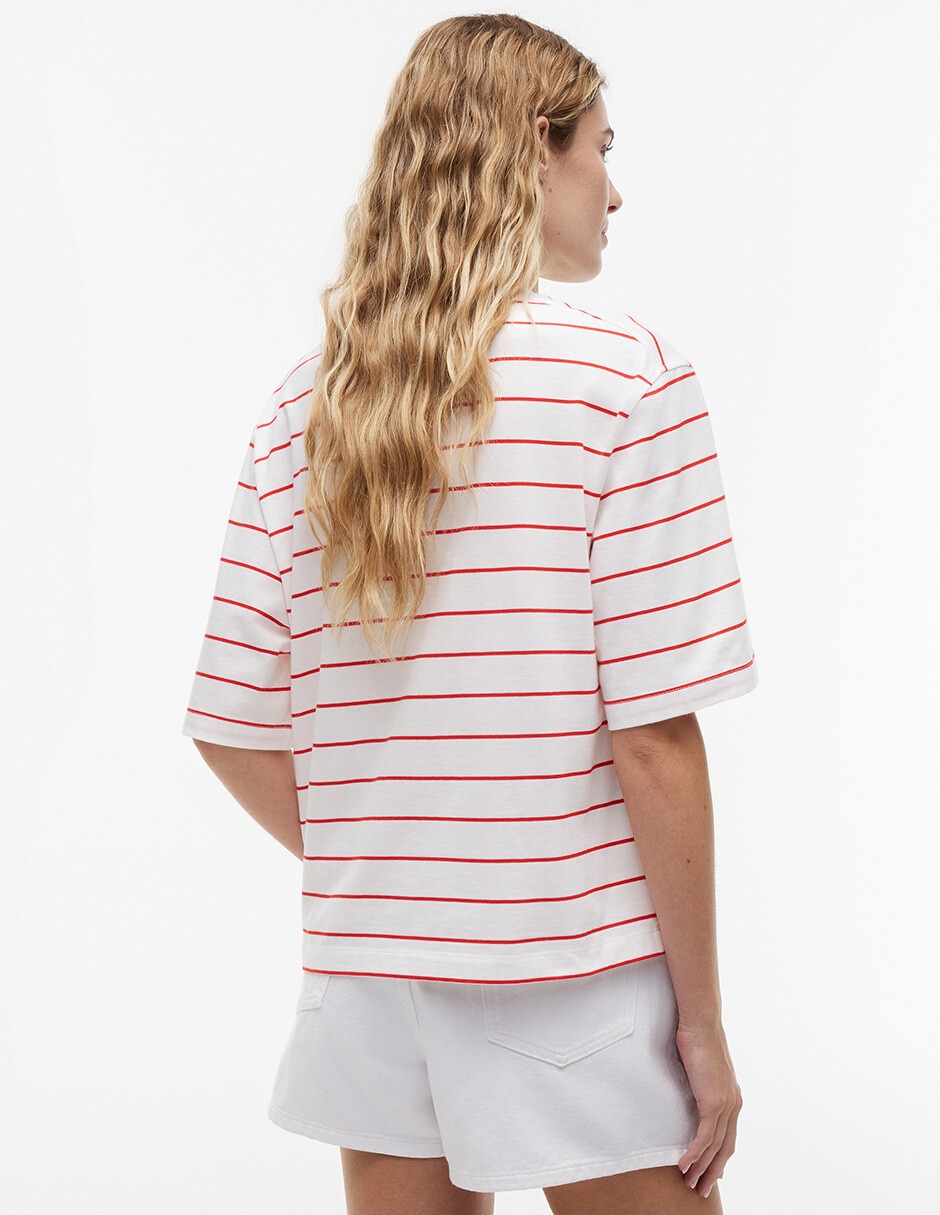 Playera manga corta Classic Script cuello redondo para mujer 2
