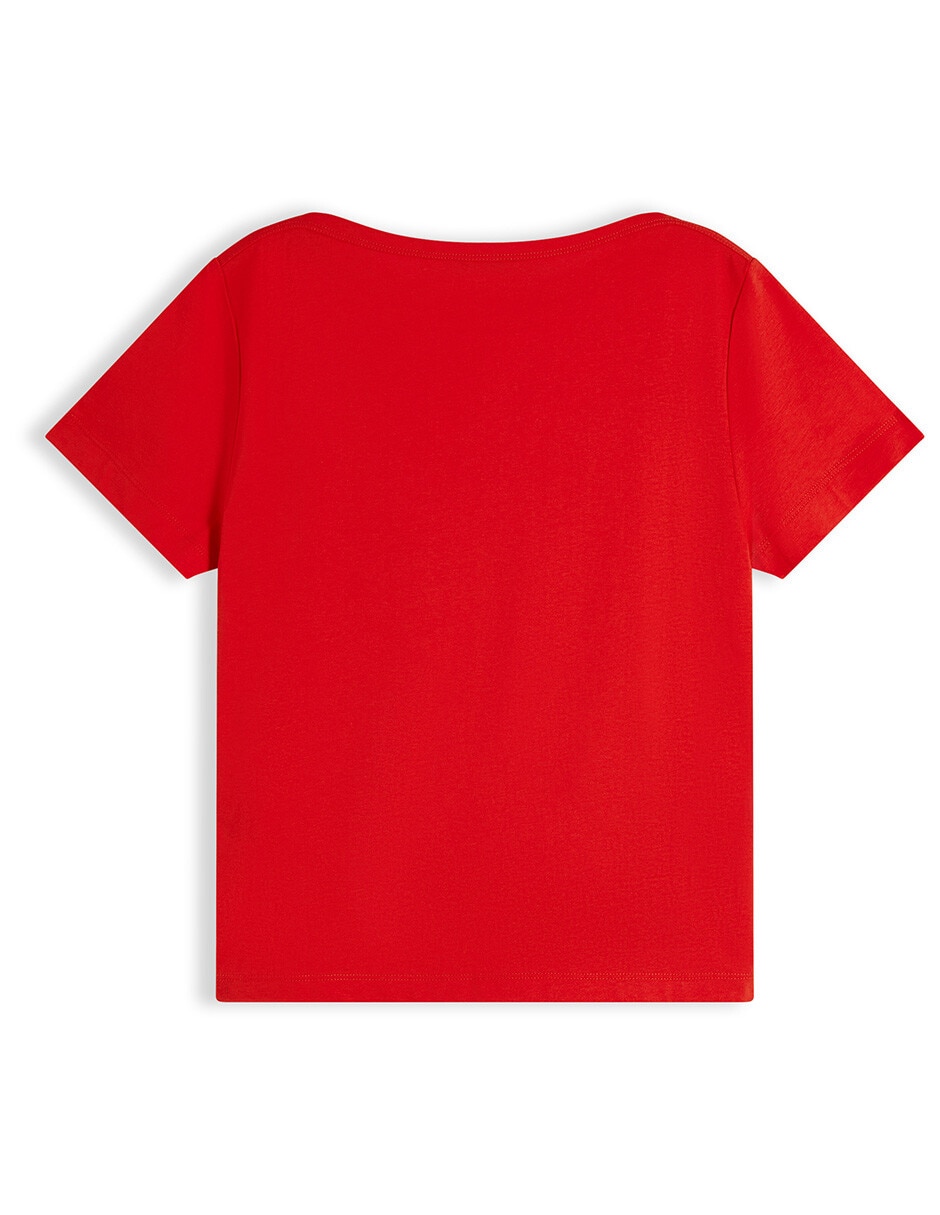 Playera manga corta Lurex Roundl cuello redondo mujer 2