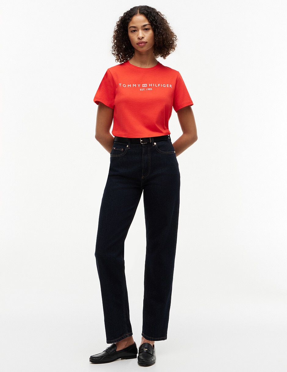 Playera manga corta Corp Logo cuello redondo para mujer 4