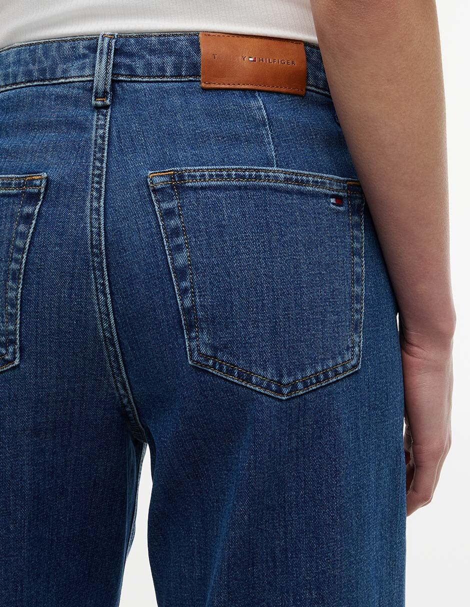 Jeans straight corte cintura para mujer 3