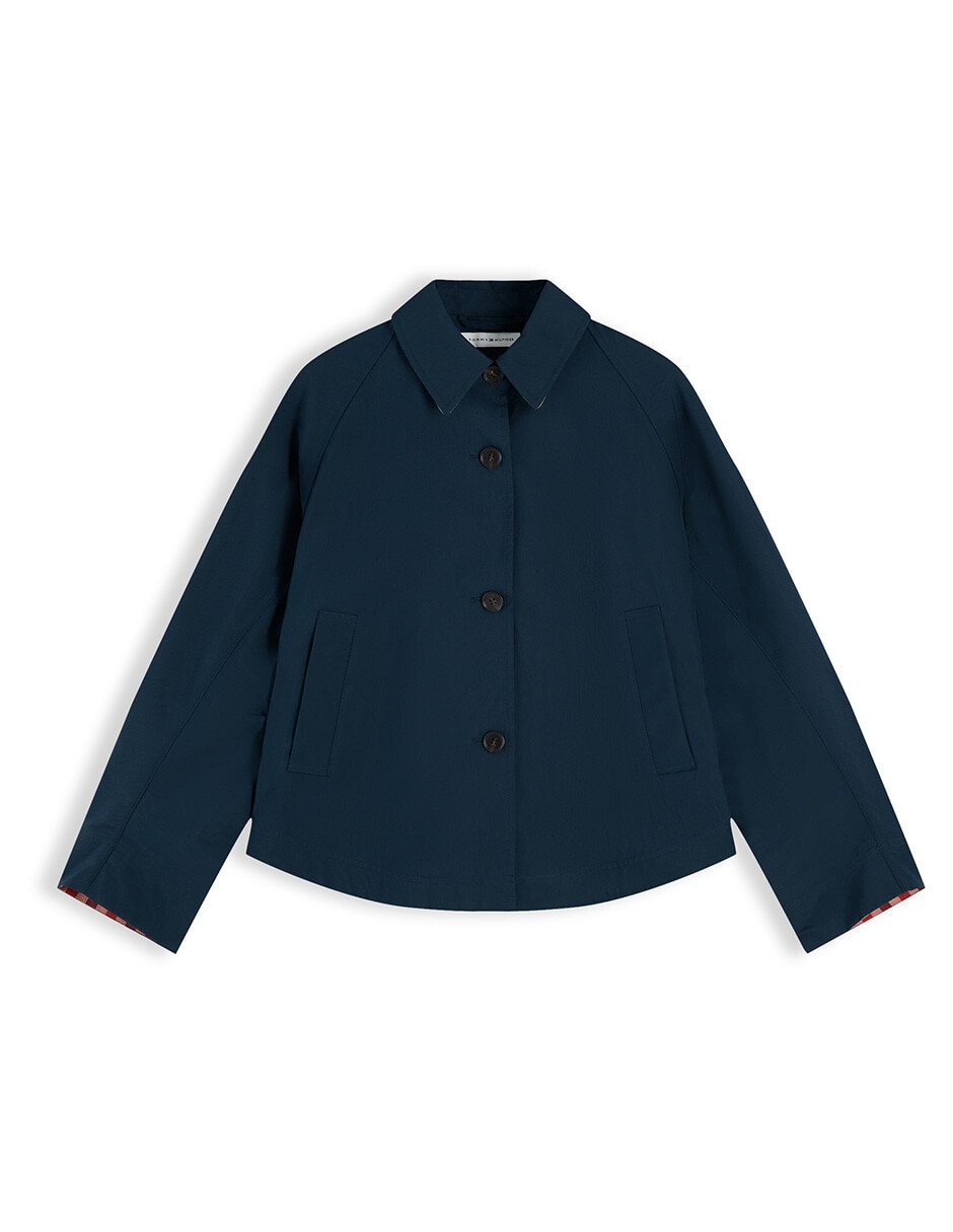 Chamarra casual impermeable de algodón para mujer
