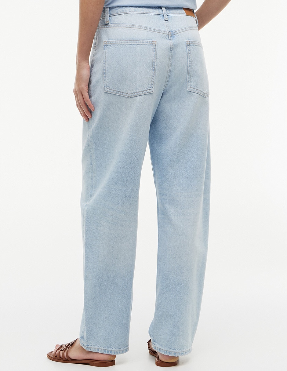 Jeans straight corte cintura para mujer 4
