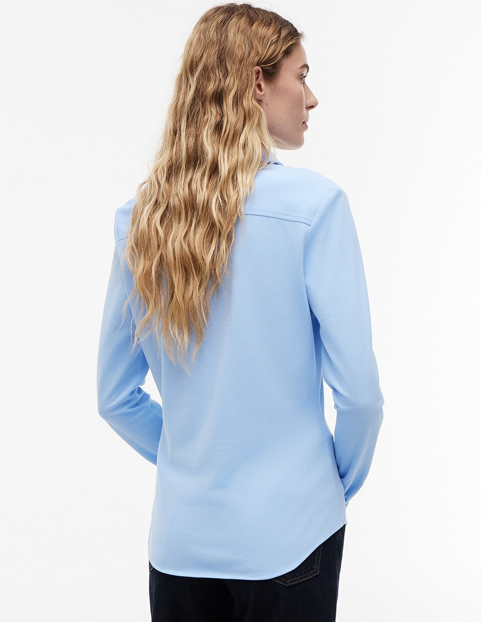 Blusa camisera 1985 polos manga Larga para mujer 3