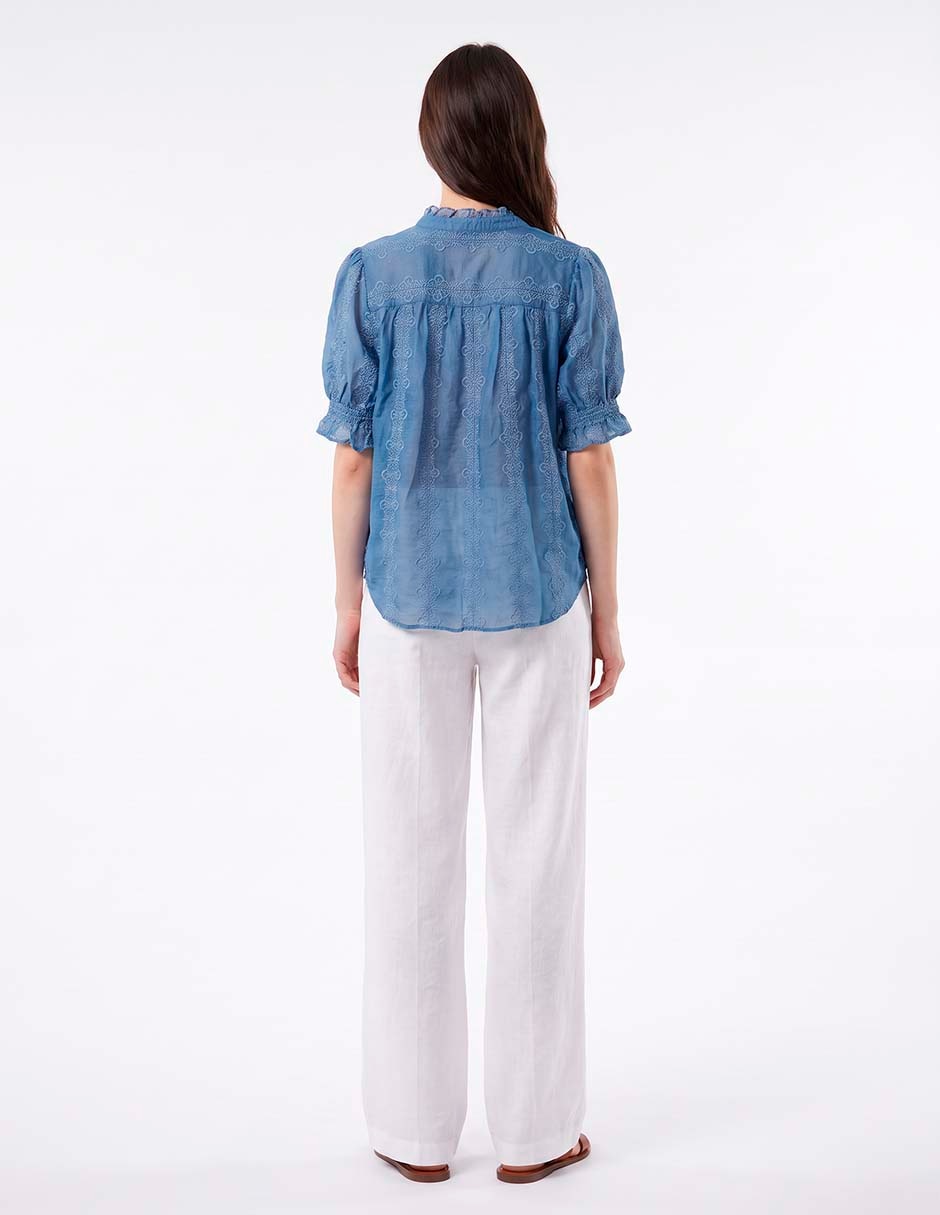 Blusa manga corta para mujer 4