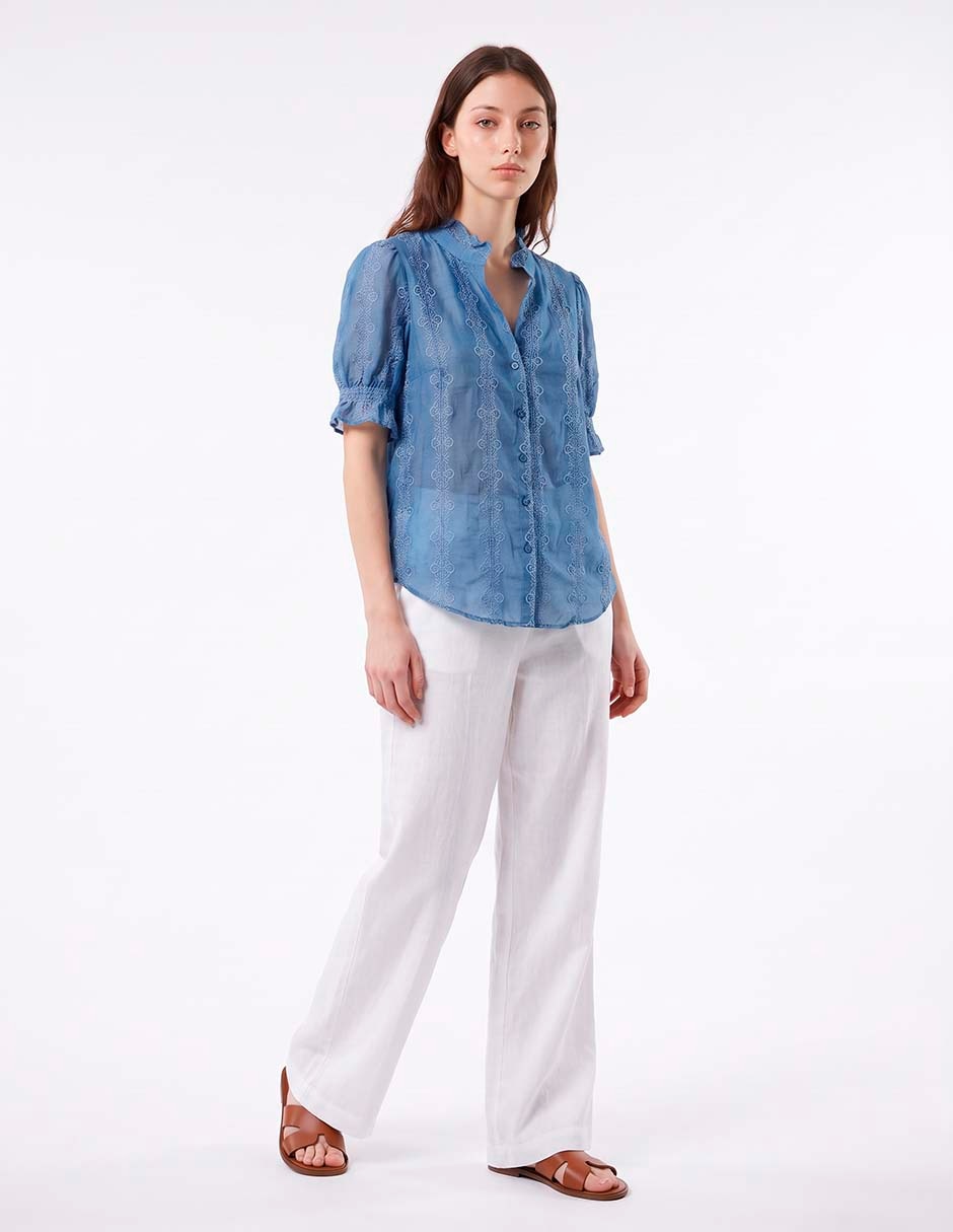 Blusa manga corta para mujer 3