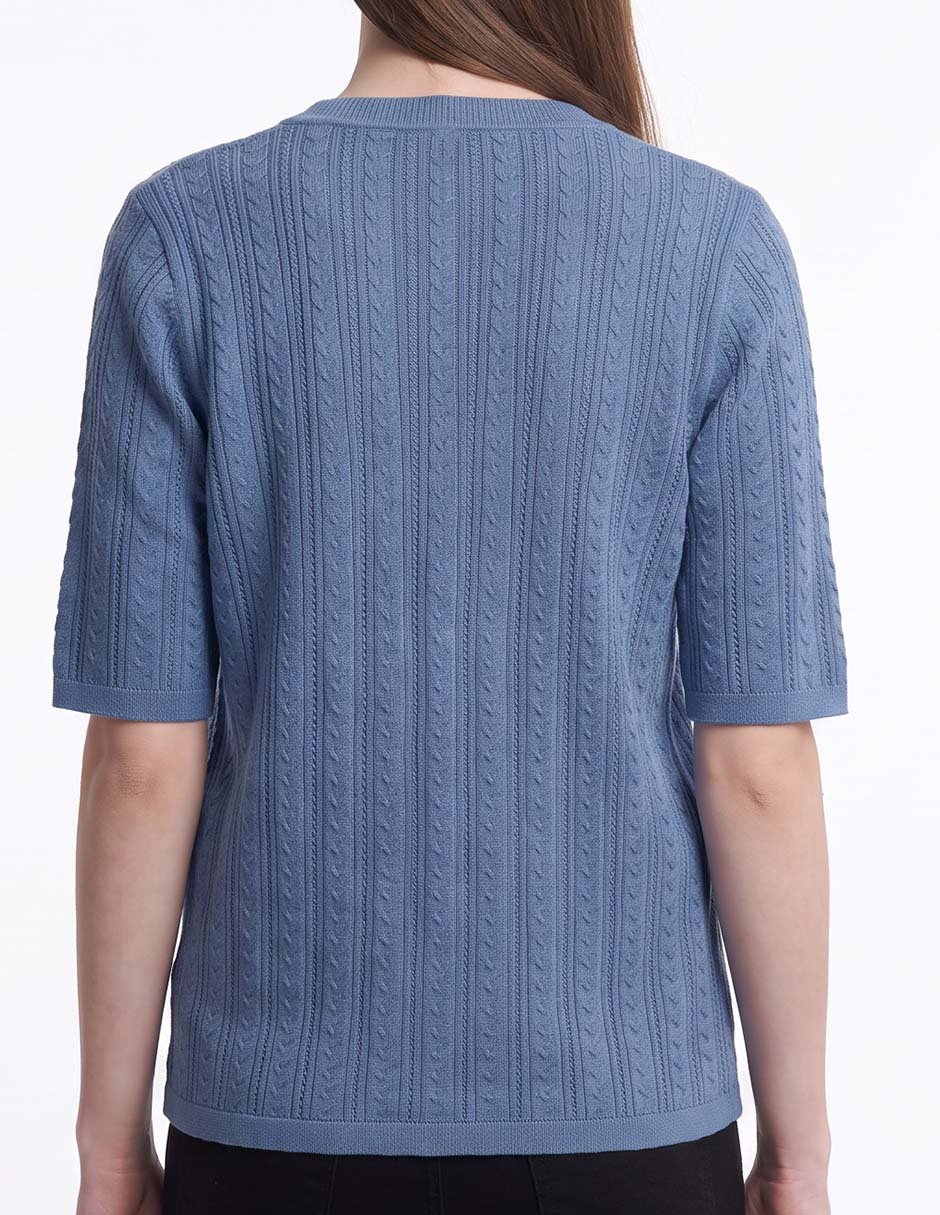 Suéter cuello redondo para mujer 3
