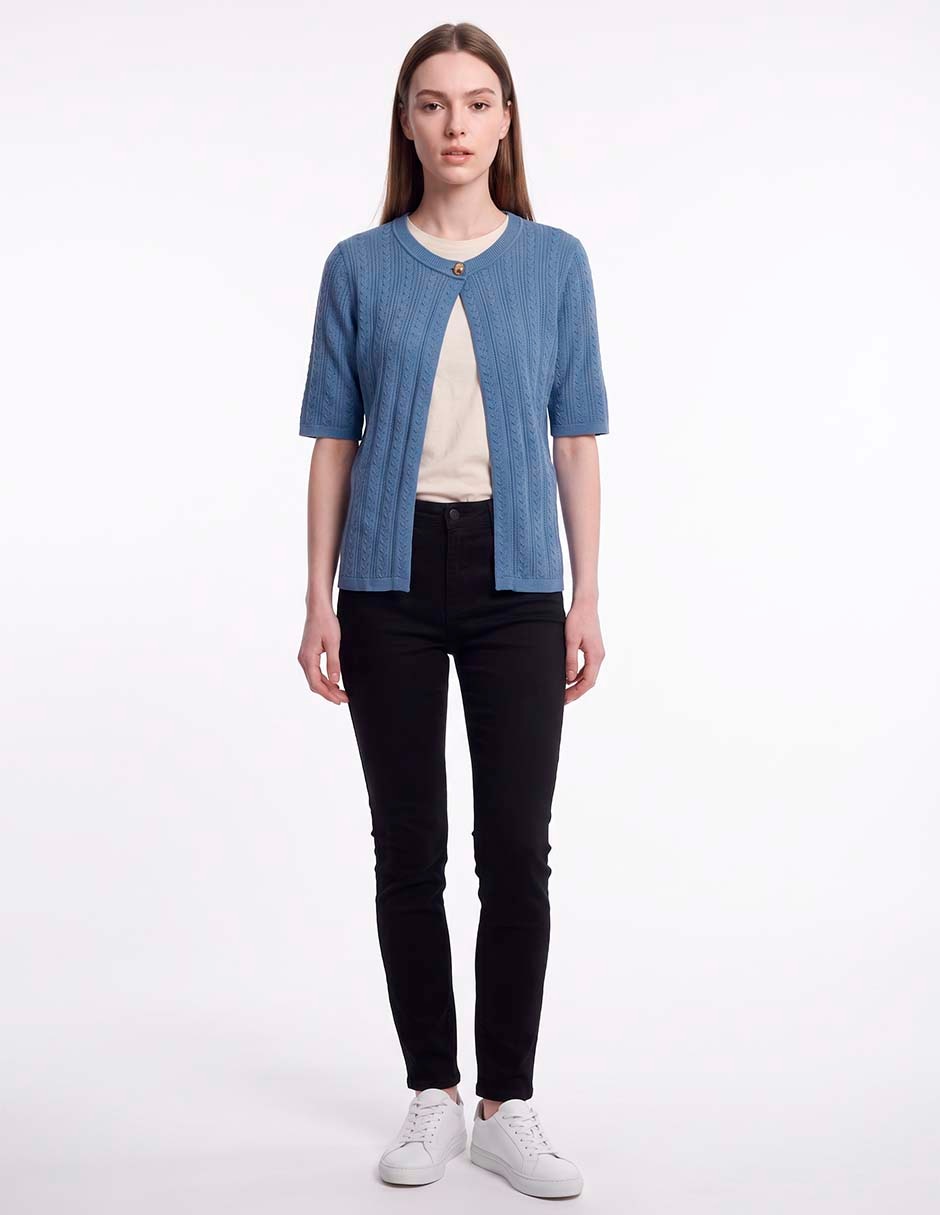 Suéter cuello redondo para mujer 4