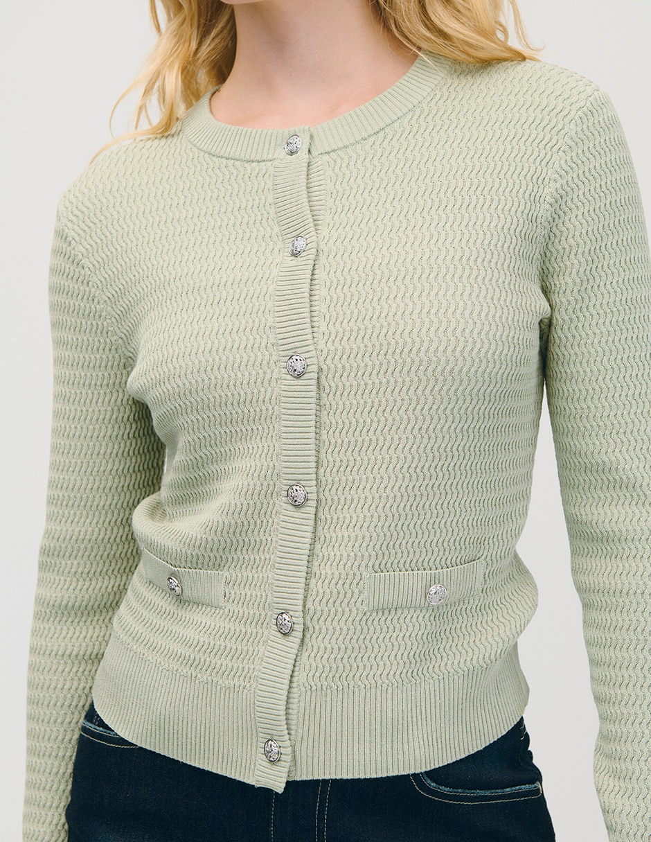 Suéter cuello redondo para mujer 4