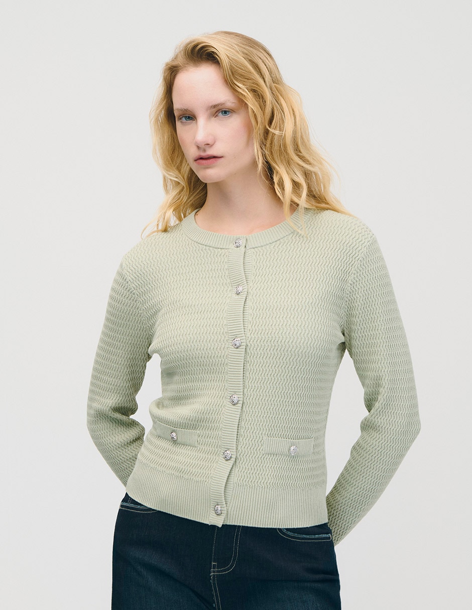 Suéter cuello redondo para mujer
