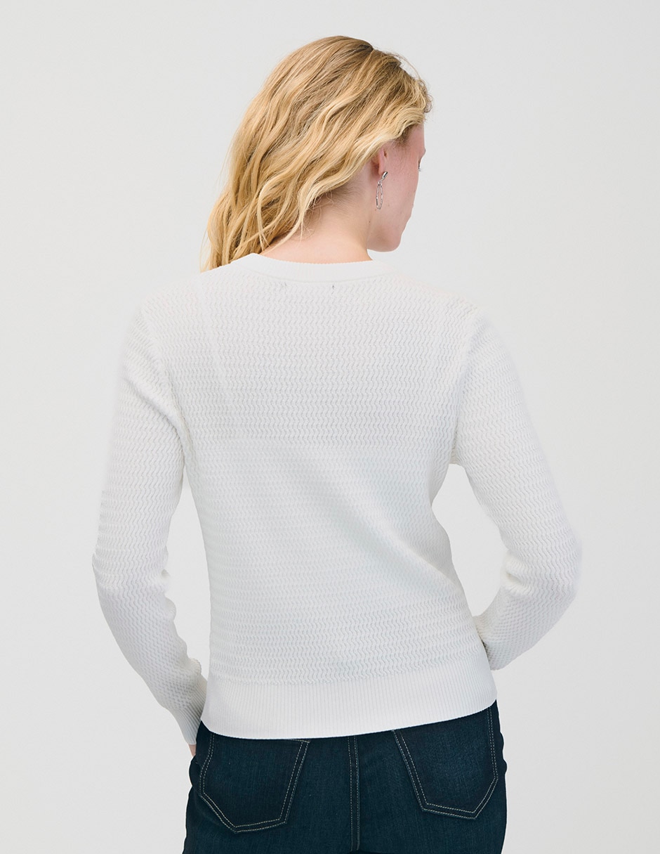 Suéter cuello redondo para mujer 3